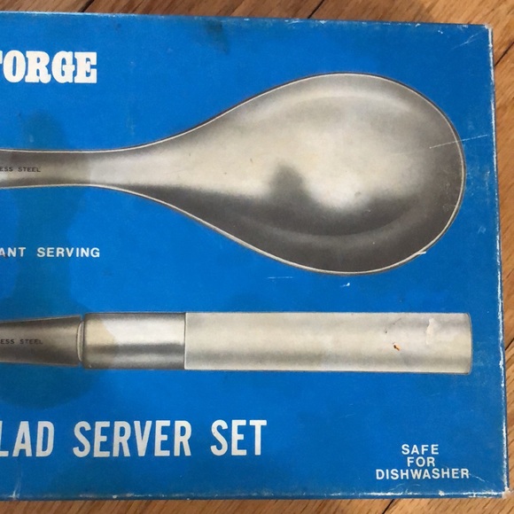 Vintage Mid-Century Modern FRONTIER FORGE Salad Server Set - Picture 4 of 6